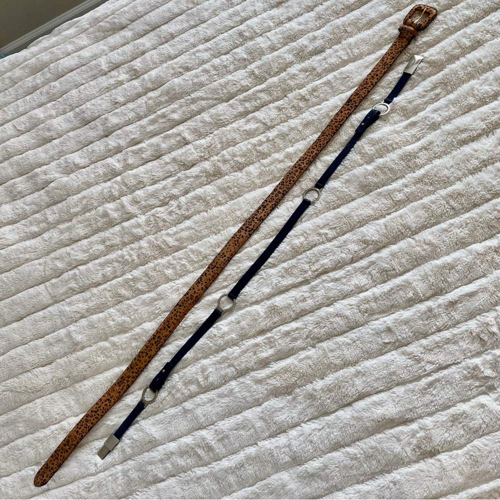 Leopard Print and Black Belt Set